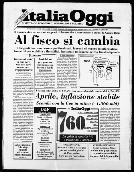 Italia oggi : quotidiano di economia finanza e politica